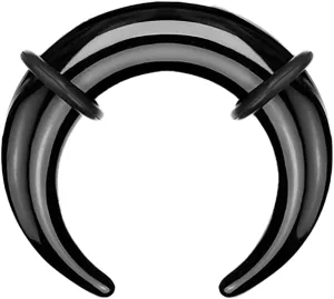 1-2PCS Acrylic Pincher Tapers Septum Rings 00G 0G 1G 2G 4G 6G 8G 10G 12G 14G Buffalo Horseshoe Stretcher Expander Gauges Ear Nose Piercing Taper Kit