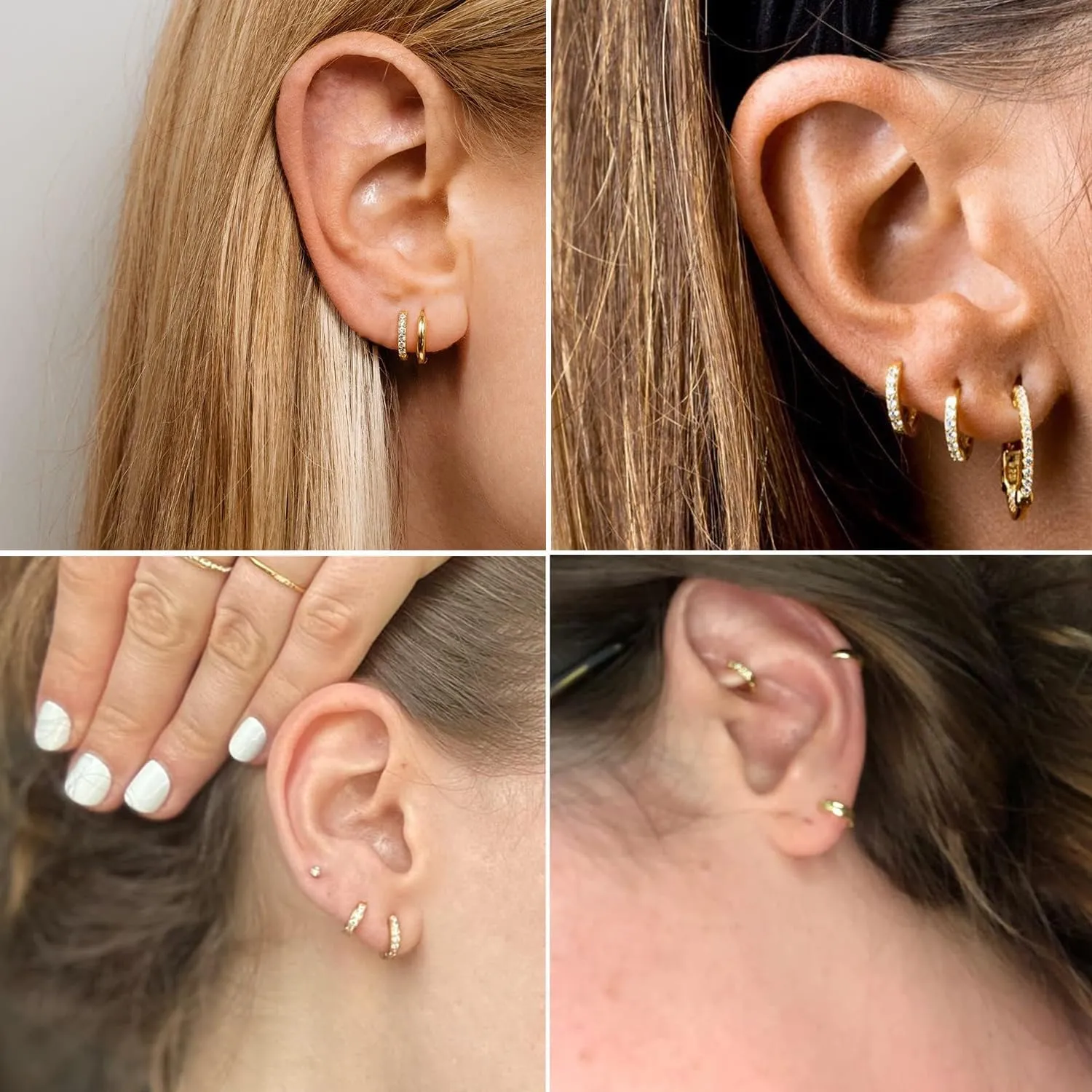1 Pair Small Hoop Earrings for Women Men,316L Surgical Steel Hinge Huggie Hoop Earrings fit Cartilage, Helix, Tragus, Sung, Earlobe Lightweight Hypoallergenic Earrings