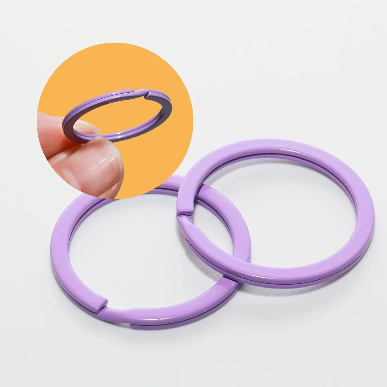10 Pcs Keychain Rings,Split Key Rings for Keys Organization and DecorationPurple