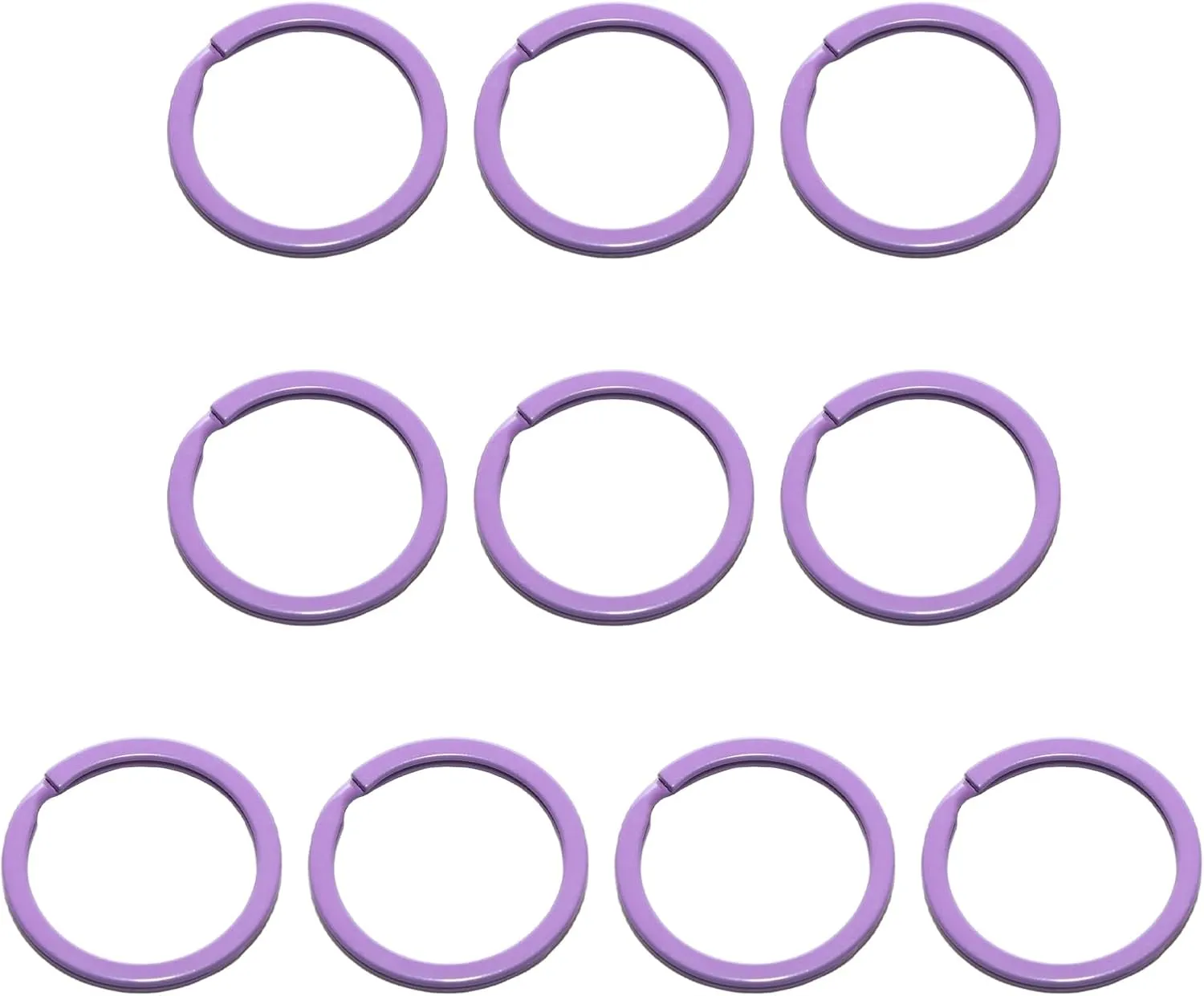 10 Pcs Keychain Rings,Split Key Rings for Keys Organization and DecorationPurple