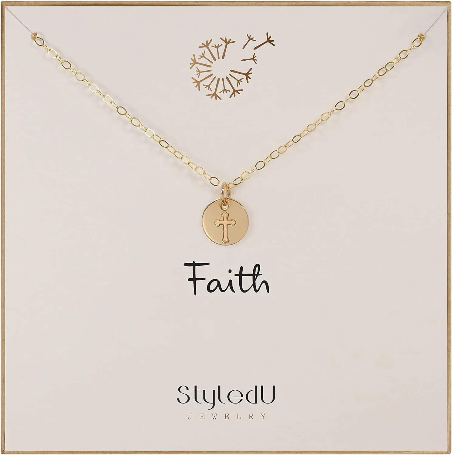 14k Gold Filled Tiny Cross Necklace for Women - Dainty Cross Pendant, Religious Jewelry, Perfect for Confirmation, First Communion, or Christmas Gifts