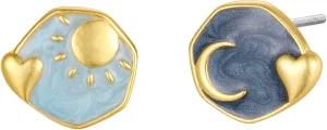 14k Gold Heart Stud Earrings - Hypoallergenic, Perfect for Women