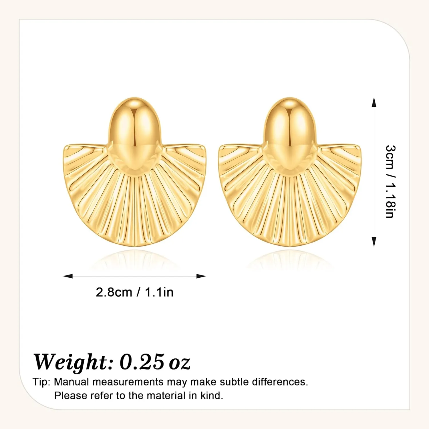 14K Gold Plated Chunky Gold Hoop Earrings, Lightweight Hollow Open Teardrop Earring Trendy Jewelry Gifts for Women, Hypoallergenic
