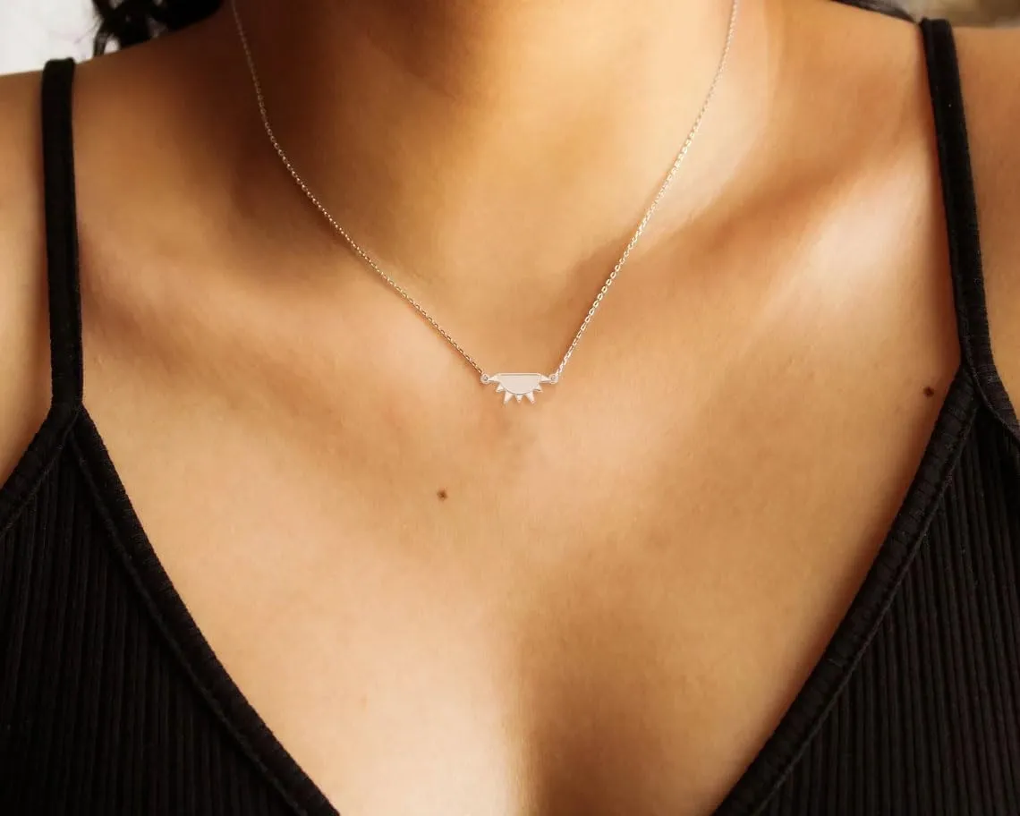 14k Gold Plated Sun Moon Friend Necklace for Women BFF Necklaces for 2, My Besties Friendship Gift