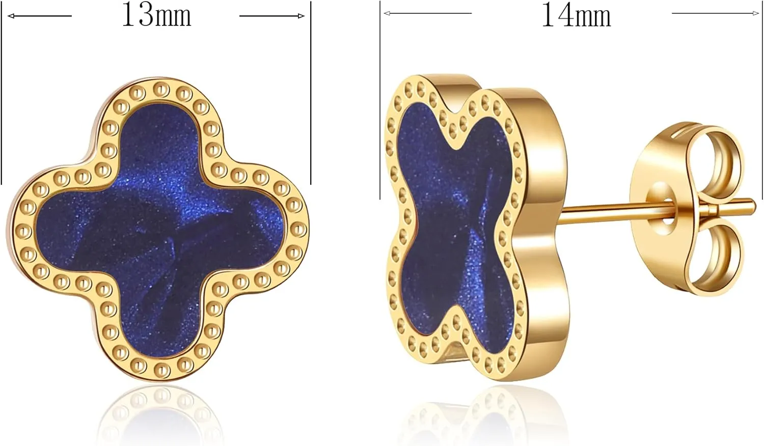 18K Gold Plated Clover Earrings for Women Four Leaf Clover Stud Earrings Lucky Dangle Earrings Simple Jewelry Gifts for Women