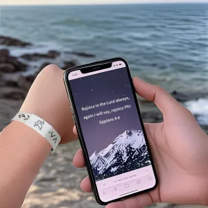 2 Pack Bible Verse Bracelets with NFC,Christian Daily Bible Verse Bracelet Wristbands for Women Men Teens,Elastic Inspirational Christian Wearalble Bracelet