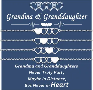 2/3/4/5 Pcs Mother Daughter Bracelets Set Mothers Day Birthday Gifts for Grandma Granddaughter Mom Daughter Gifts Mommy and Me Matching Wish Bracelets