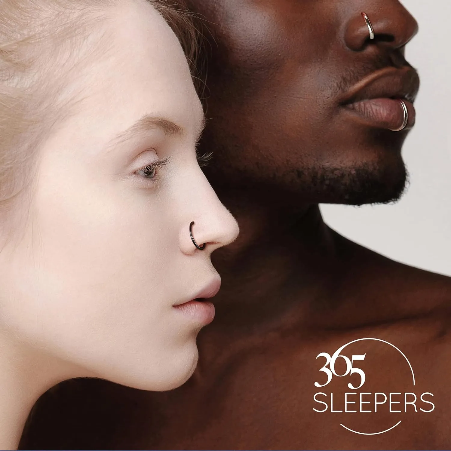 365 SLEEPERS 2PCS Titanium Implant Grade 20G Septum Jewelry Hinged Segment Ring Body Piercing Hoop Lip Rings Helix Cartilage Rook Sleeper Earrings Nickel Free Hypoallergenic 6mm  10mm
