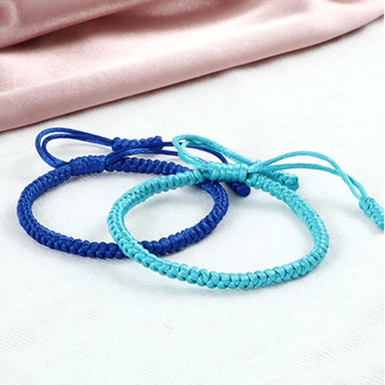 4PCS Blue Friendship Bracelets, Blue Braided Bracelet for Women, Adjustable Blue Bracelets for Women, Blue Friendship Bracelet Kit for Celebrating Friendship