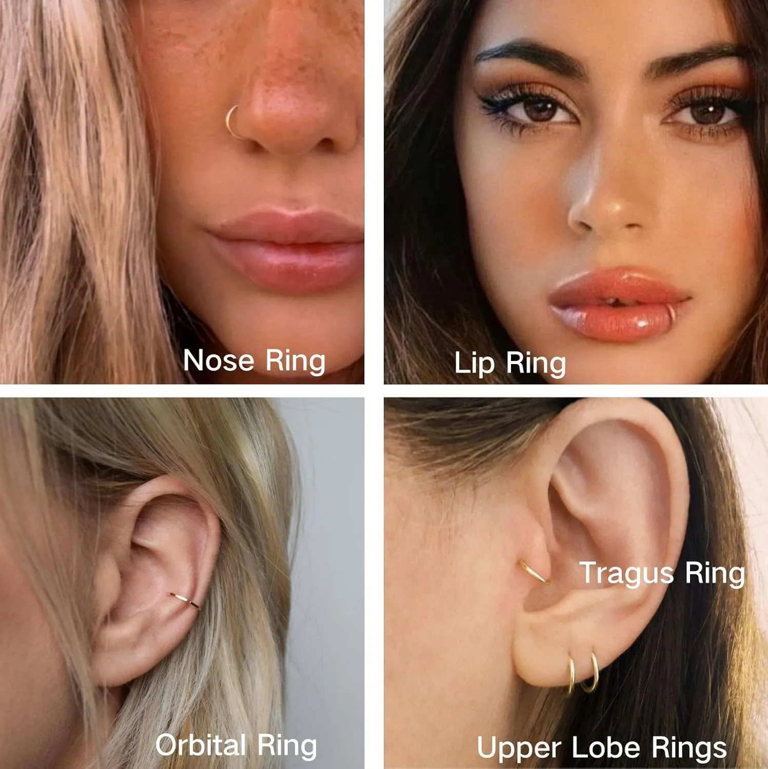 5Pcs G23 Titanium Nose Rings 16G/18G/20G Hinged Clicker Segment Nose Rings Hoop Lip Septum rings Multi-Color Tragus Cartilage Sleeper Earrings 6mm 7mm 8mm 9mm 10mm Hypoallergenic Nose Rings for Women Men