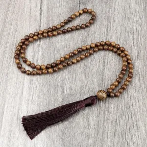 6 8 10mm Vintage 108 Mala Beads Necklace Original Wooden Bead Men Tassel Yoga Meditation Necklaces Women Prayer Buddhist Jewelry 8L3VH (6mm)