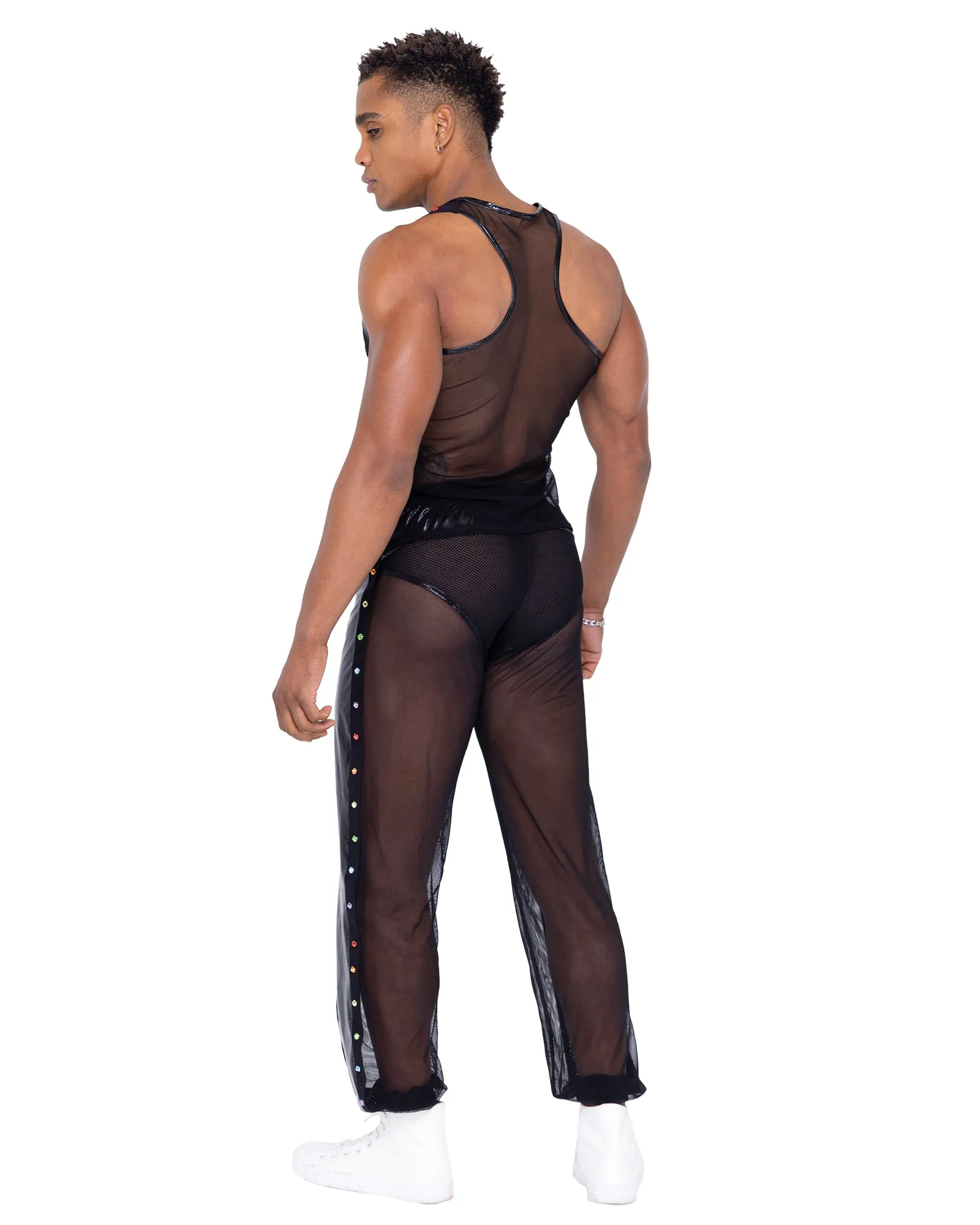 6334 - Mens Pride Vinyl Mesh Tank Top