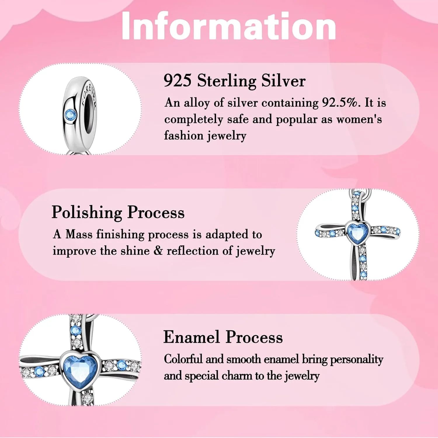 925 Sterling Silver Charms for Bracelets and Necklaces Charms for Women Fashion Jewelry for Women Friend and Mother