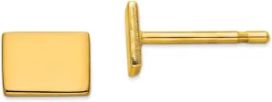 925 Sterling Silver Yellow Gold-Plated WY Small State Studs Earring - 5mm x 6mm