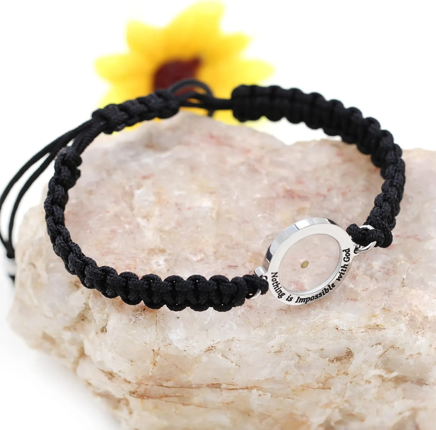 Adjustable Handmade Braided String Bracelet I Mustard Seed Bracelets Inspirational Christian Gift