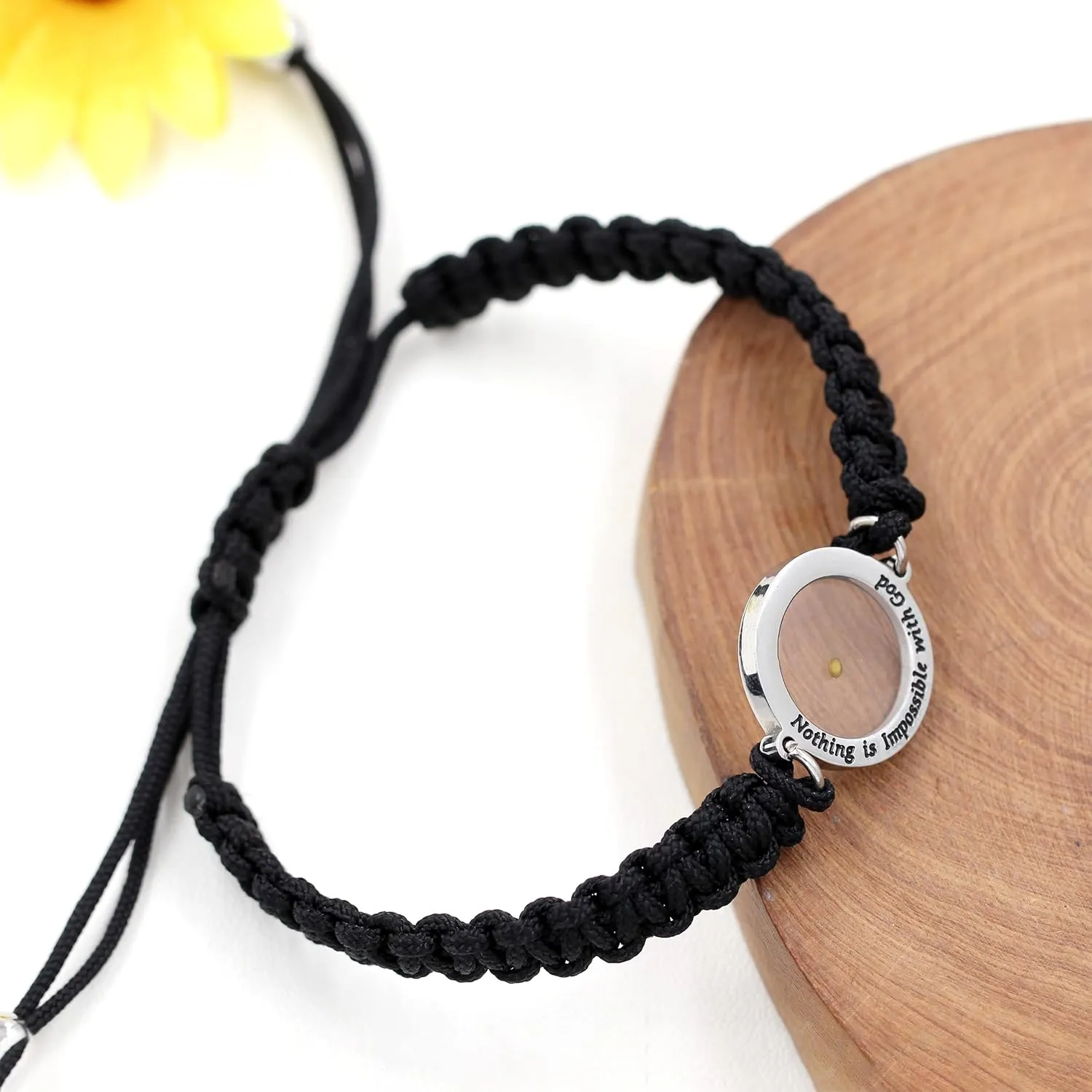 Adjustable Handmade Braided String Bracelet I Mustard Seed Bracelets Inspirational Christian Gift