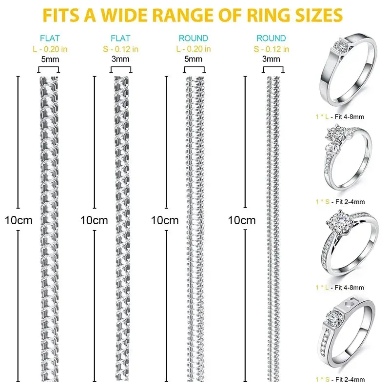 Adjustable Ring Size Reducer – Invisible Transparent Resizing Tool for a Perfect Fit (1-4pcs Set)