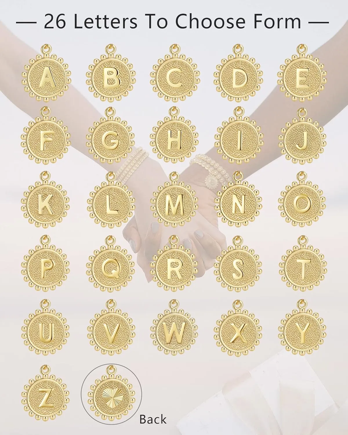 adoyi Gold Silver Bracelets for Women Beaded Bracelet 14K Gold Plated Bracelet Stack Initial Letter A-Z Strand Stretch Bead Stackable Bracelet Set Adjustable Jewelry Gift for Women