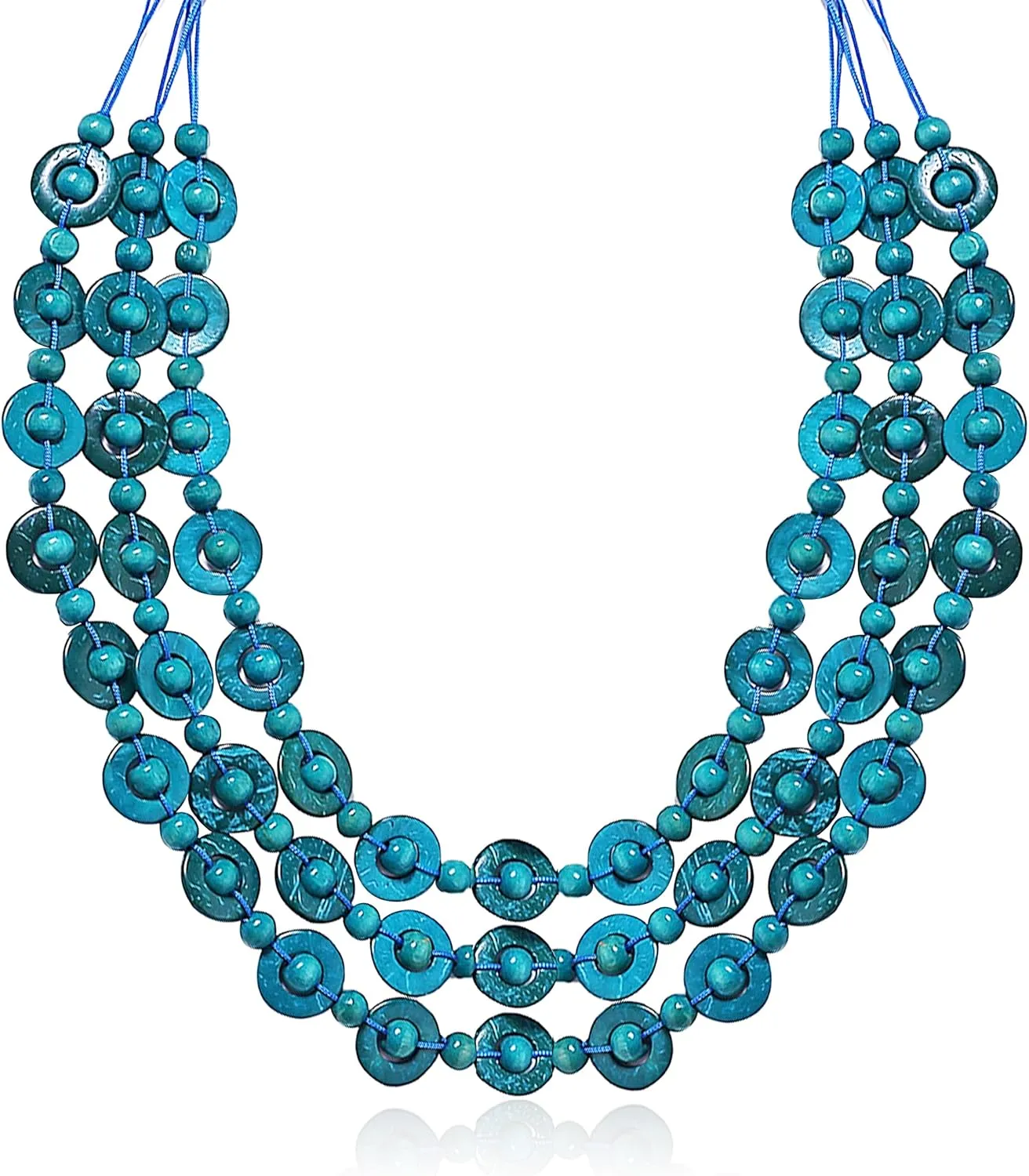 African Necklaces for Women Boho Wooden Beaded Necklace Juneteenth Shirt Outfits Accessories Layered Statement Necklace African Jewelry for Women