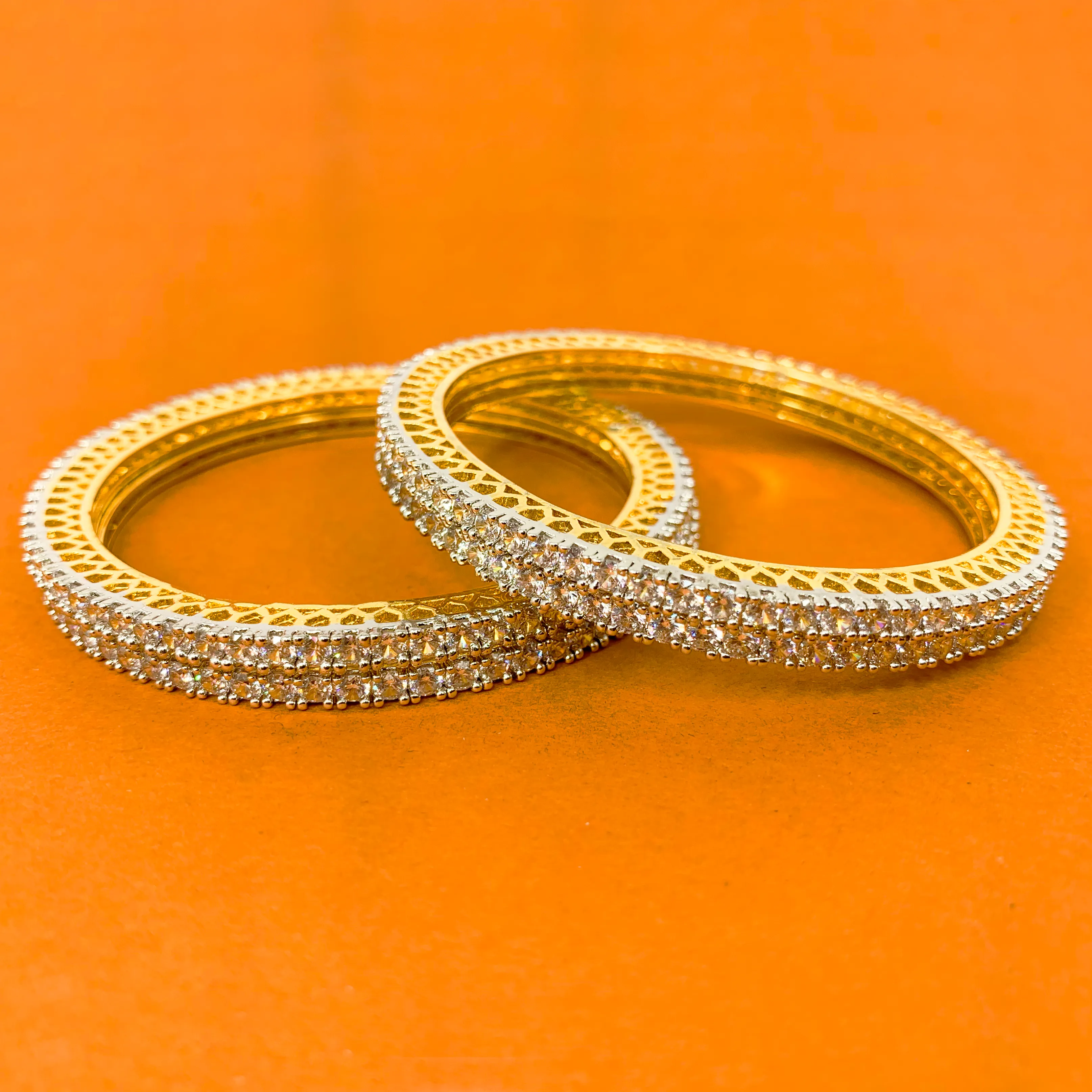 American Diamond Stone Bangles (Design 12)