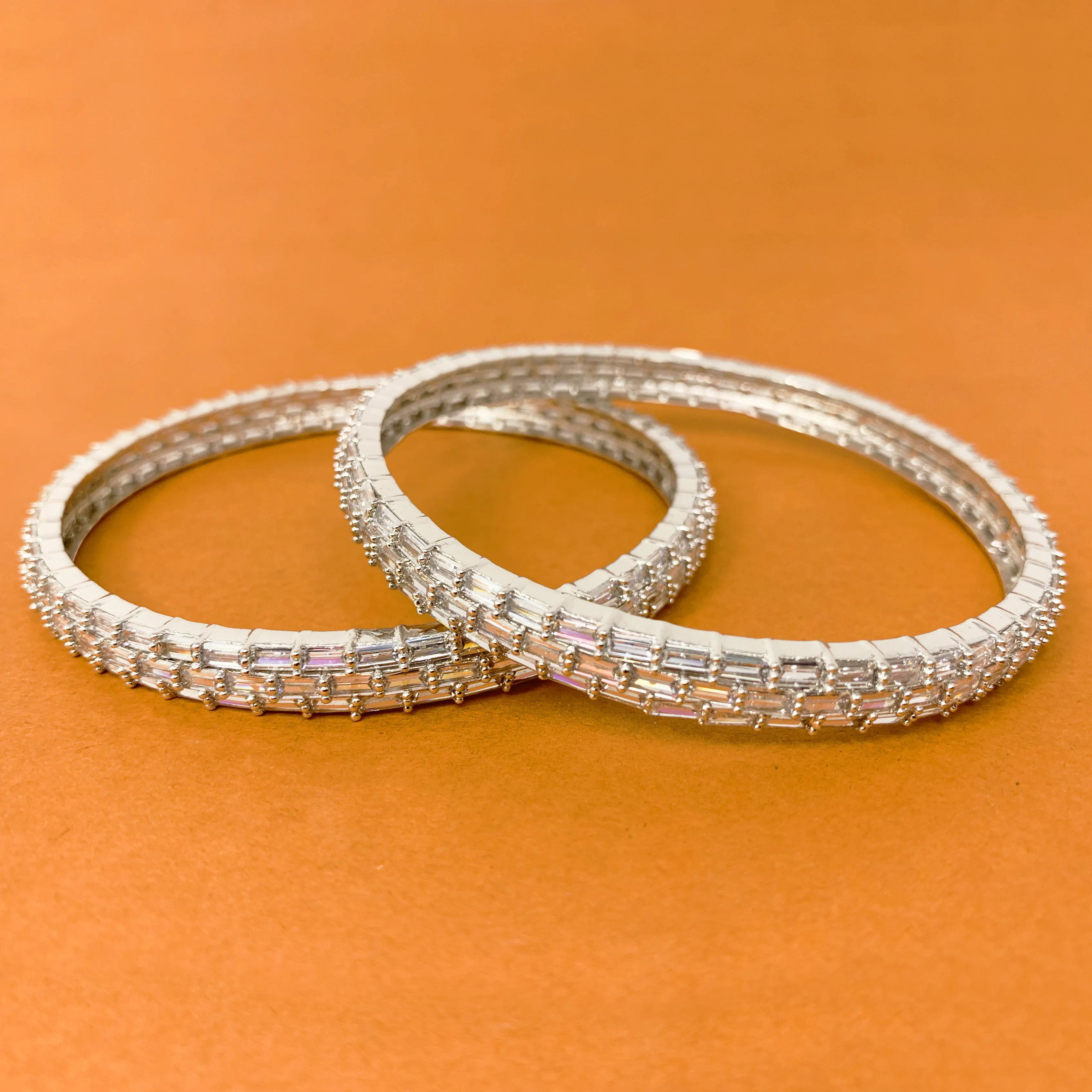 American Diamond Stone Bangles (Design 16)