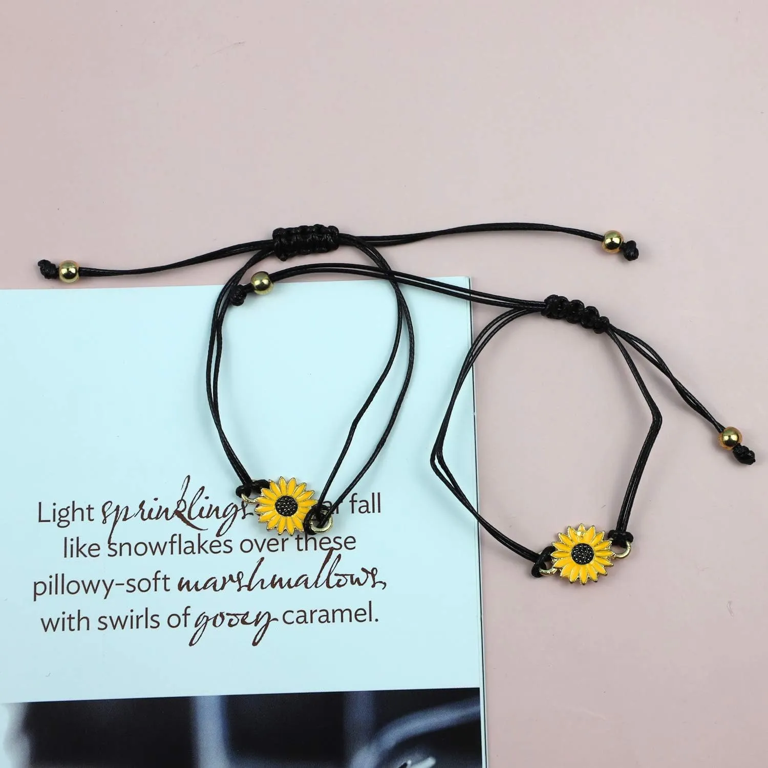 AUEAR, Bracelets Best Friends Sunflower Promise Long Distance Matching Bracelet for Couples Mother