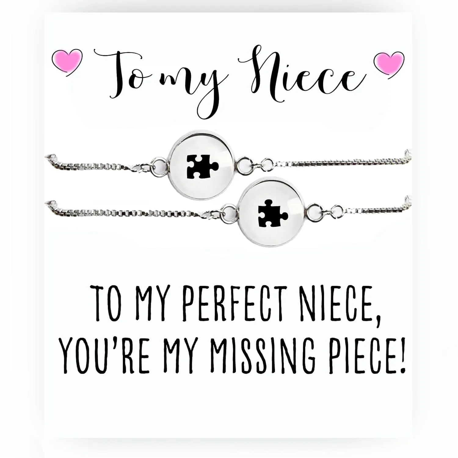 Aunt and Niece Matching Bracelets - Niece Gift from Aunt - Best Friend Bracelet - Friendship Bracelet - Best Friend Forever Bracelet - Minimalist Bracelet - Gifts for Best Friend - Box Chain Bracelet