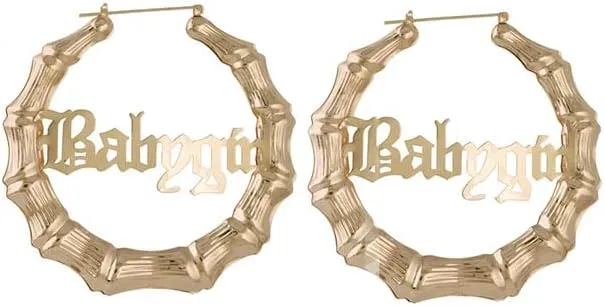 Bamboo Earrings for Women 90s 80s Large Bamboo Joint Hoop Earrings Big Circle Earrings Studs Punk Party Hip-Hop Fashion Jewelry