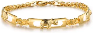 Barzel 18K Gold Plated Elephant Bracelets Elephant Gifts For Women Elephant Jewelry