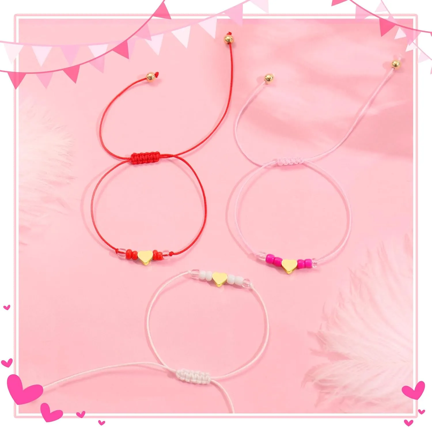 BAYLAY Friendship Gifts for Women Friends Bff Sister Bestie Her, 2/3/5 Friendship Bracelets for Women Heart Bracelets, Galentines Day Gifts for Women Girls Friends