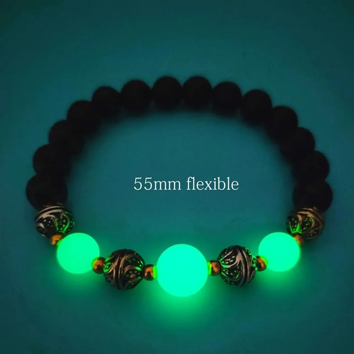 Beads Bracelet Luminous Night Fluorescence Glow in The Dark Bracelet for Men Women Jewelry Gift