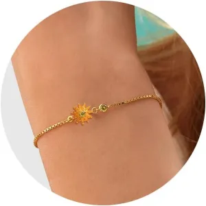 Birthday Gifts for Women, Birthstone Bracelets for Women Girls Mom Birthday Gifts for Her Adjustable Gold Birth Flower Link Bracelet 18th 21st 30th 40th 50th Mothers Day Gift Birthday Jewelry