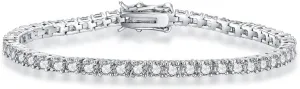Birthstone Tennis Bracelets for Women,3mm Cubic Zirconia Classic Tennis Bracelets Size 6.5-7.5 Inch Birthday Gifts Jewelry for Mother Wife Grandmother