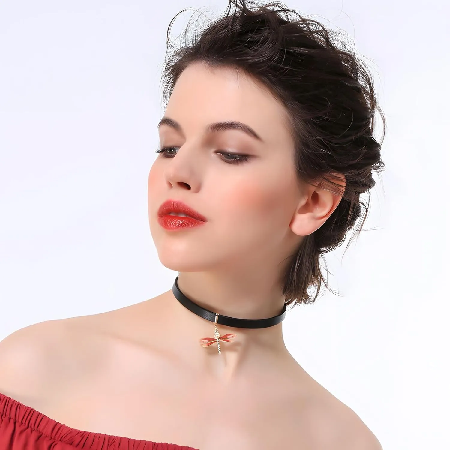 Black Choker Black Necklaces for Women, Adjustable Layered Velvet Leather Lace Collar Necklace, Goth Jewelry Gifts.Black Choker Necklace for Women Black Velvet Choker