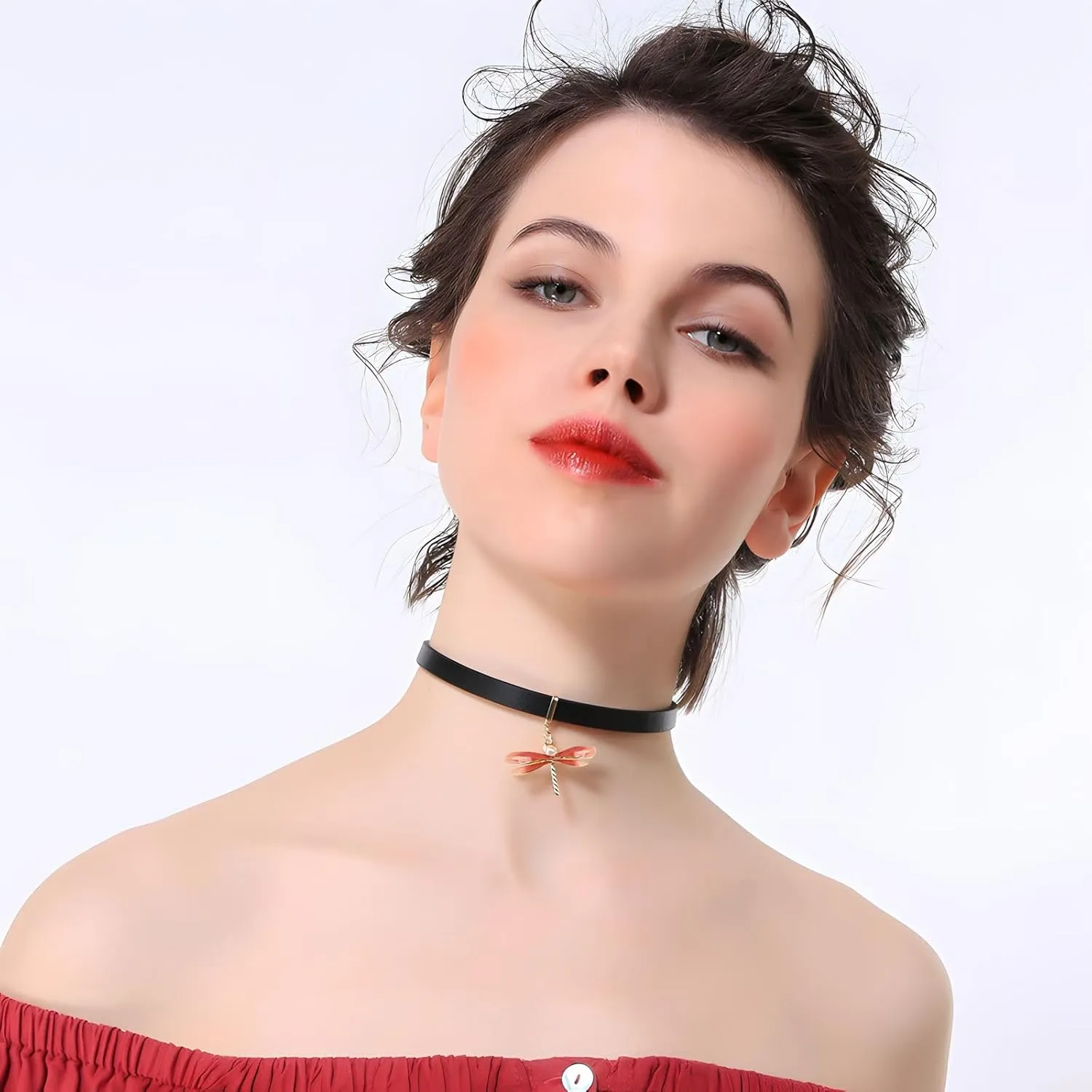 Black Choker Black Necklaces for Women, Adjustable Layered Velvet Leather Lace Collar Necklace, Goth Jewelry Gifts.Black Choker Necklace for Women Black Velvet Choker