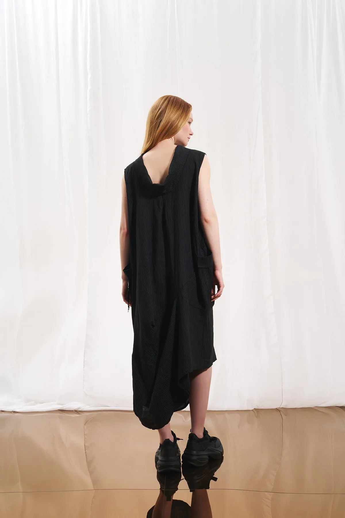 Black Striped Dress 17377