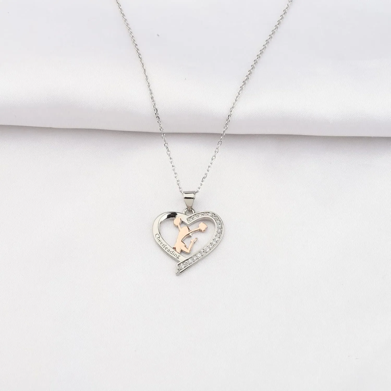 BNQL Cheerleader Necklace Cheerleading Girls Gift Cheer Necklaces Cheerleader Gift for Girls Cheer Gifts Cheerleading Gifts