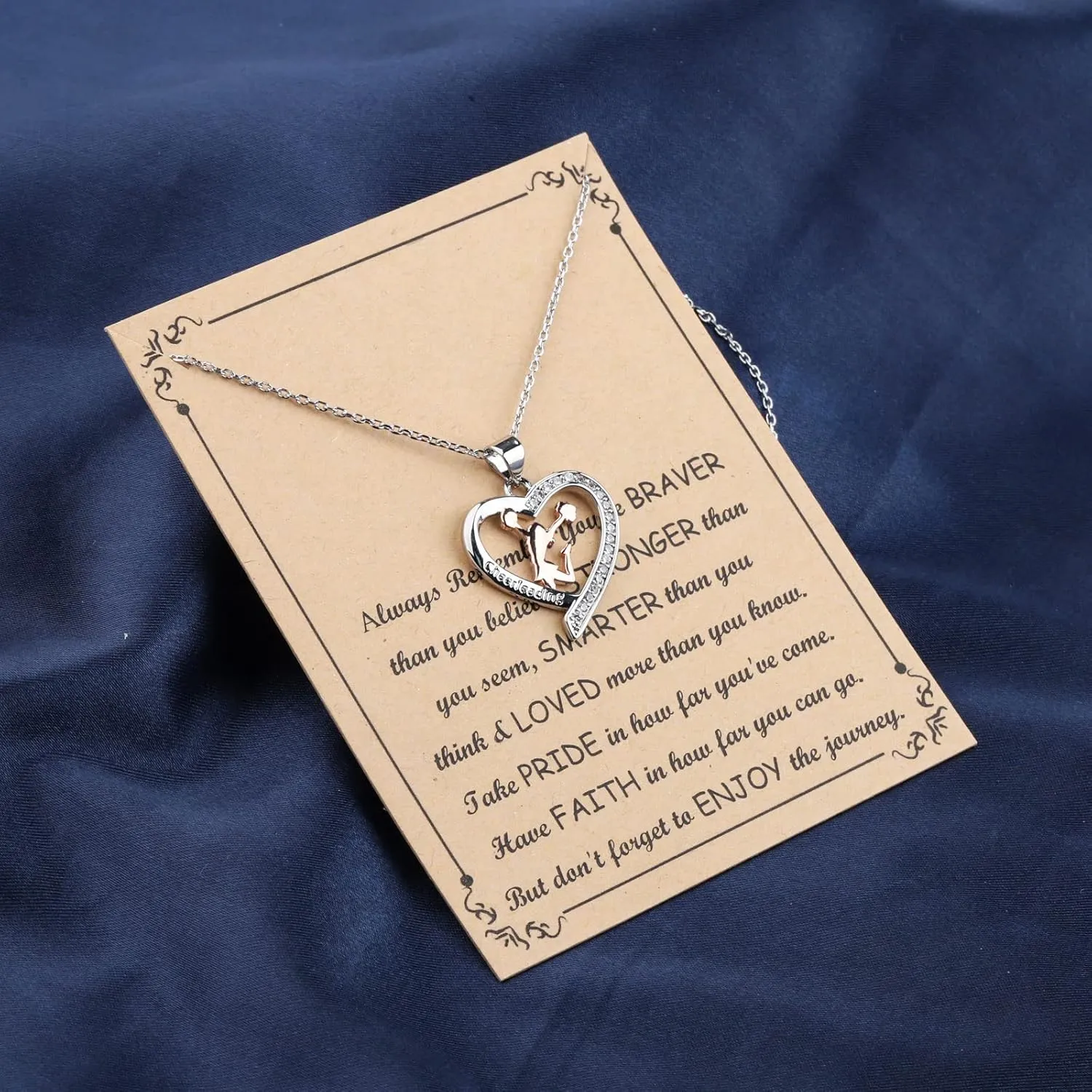 BNQL Cheerleader Necklace Cheerleading Girls Gift Cheer Necklaces Cheerleader Gift for Girls Cheer Gifts Cheerleading Gifts