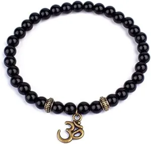 Bracelets Vintage Pendant Charm Bracelets for Women Religious Buddha Meditation Bracelet Men Jewelry New Nature Stone Prayer Bracelet mens bracelet (Length : 17cm, Metal Color : B)