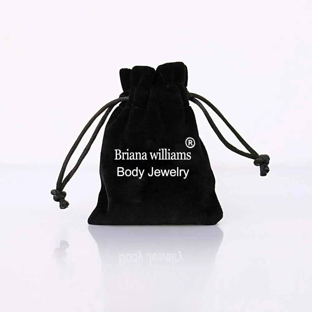 Briana Williams 16G Lip Rings Cartilage Tragus Helix Earrings Piercing Labret Stud Surgical Steel Lip Ear Piercing Jewelry 6mm 8mm 10mm Bar