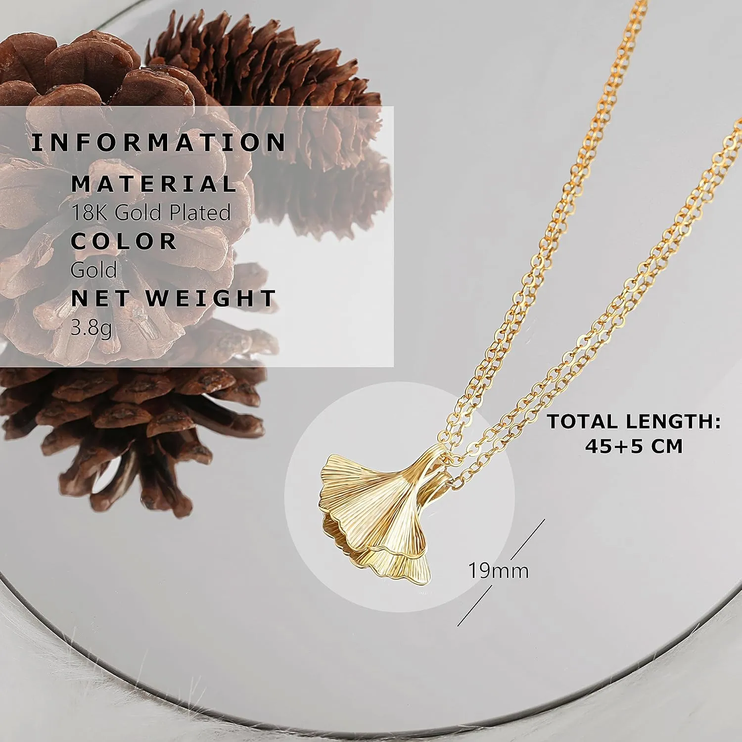 CANEVINKA 18K Gold Plate Coin Pendant Necklace for Women Dainty Compass Sunflower Necklaces Personalized Chain Layered Jewelry