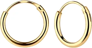 Cherished Moments Sterling Silver and 14K Gold Plated 10mm Hoop Earrings