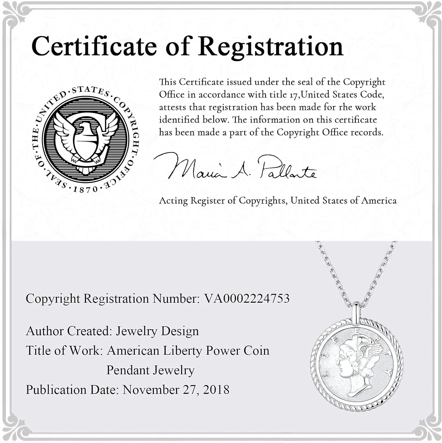 ChicSilver Coin Necklace Sterling Silver Vintage Round Circle Disc Dainty Coin Pendant Necklaces for Women (with Gift Box)