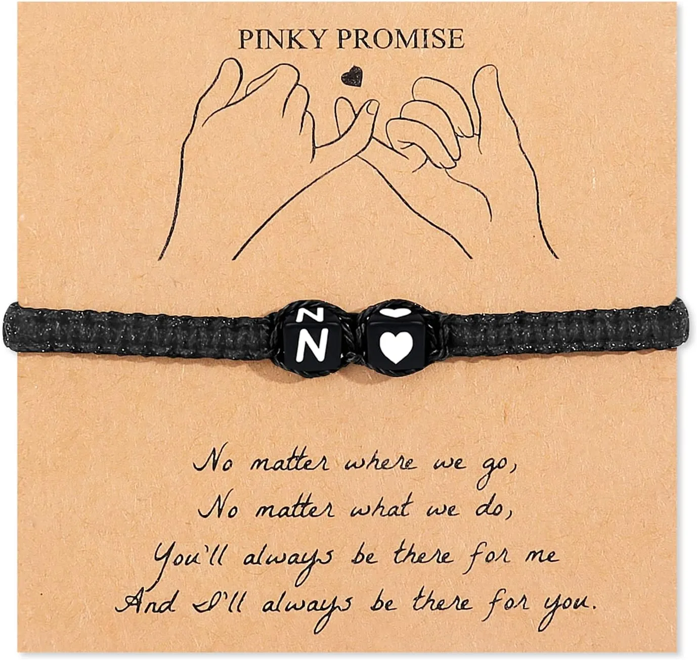 choice of all Initial Bracelets for Women Men Adjustable Letter A-Z Braided Bracelets for Womens Heart Link Sister Women Mom Female Friendship Jewelry for Birthday Christmas