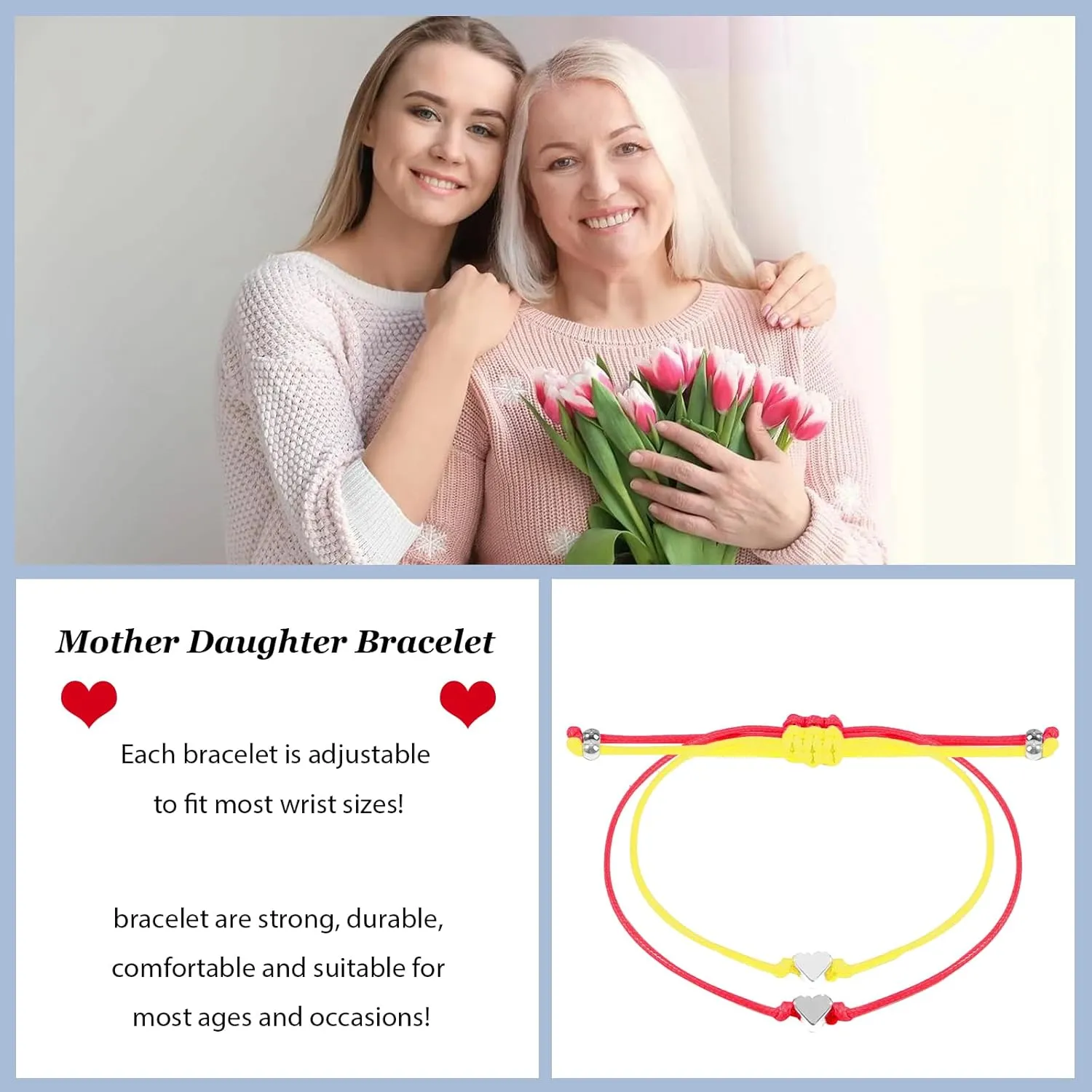 choice of all Mother Daughter Bracelet to My Daughter Gifts from Mother Stocking Stuffers Matching Bracelet for Mom and Daughter Mother Gifts from Daughter Christmas Gifts
