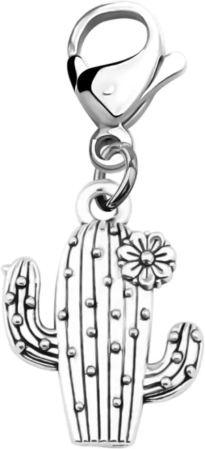 CHOORO Cactus Pendant Zipper Pull Cactus Clip on Charm Perfect for Necklaces and Bracelets Cactus Themed Gifts