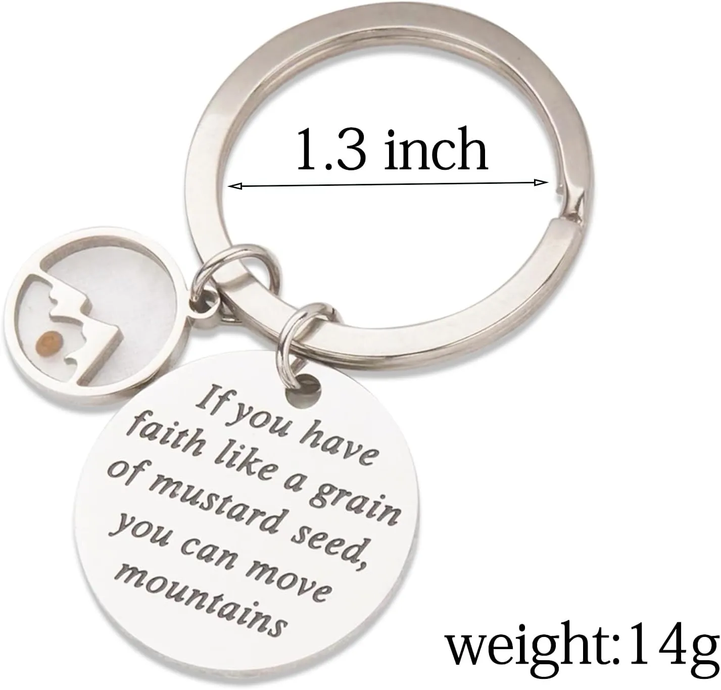 Christian Gifts Mustard Seed Necklace for Women,Move Mountains Shell Necklaces Christian Faith Jewelry for Women