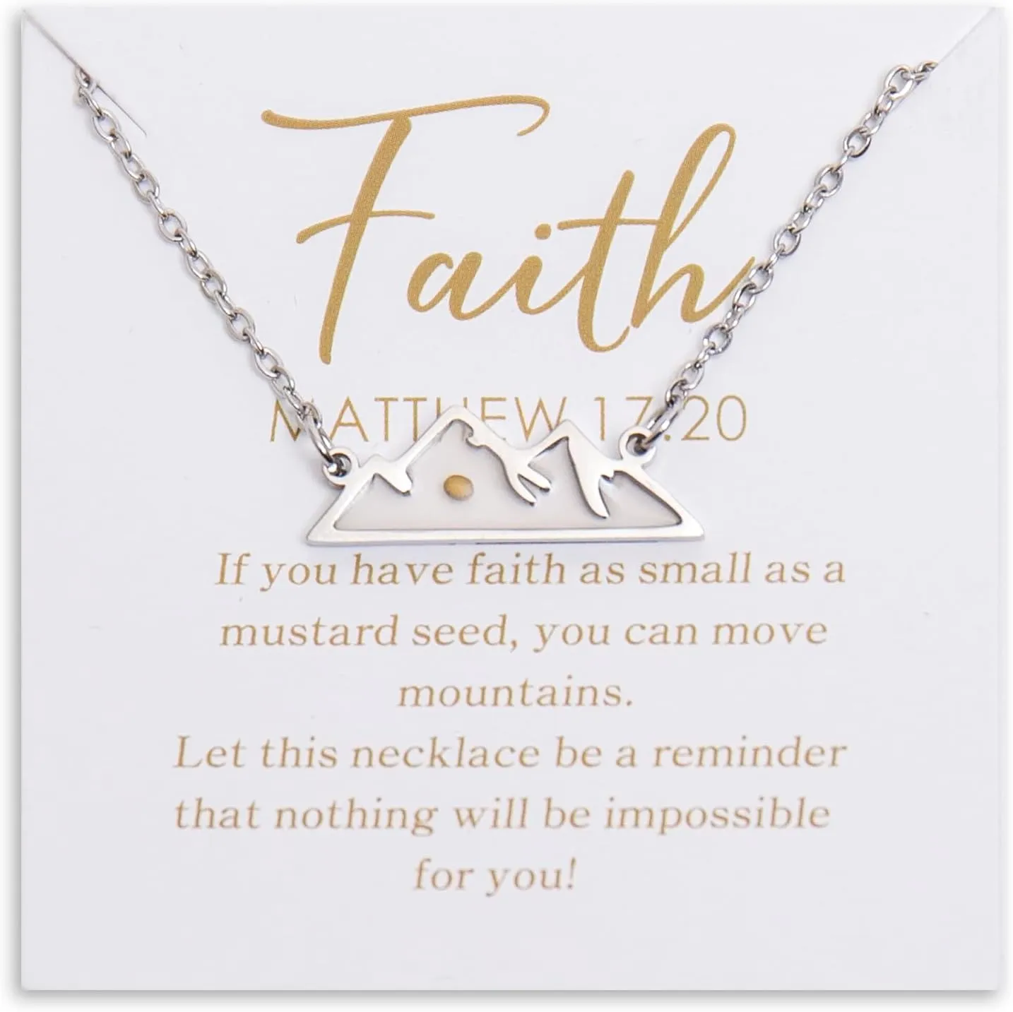 Christian Gifts Mustard Seed Necklace for Women,Move Mountains Shell Necklaces Christian Faith Jewelry for Women