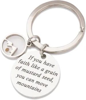 Christian Gifts Mustard Seed Necklace for Women,Move Mountains Shell Necklaces Christian Faith Jewelry for Women