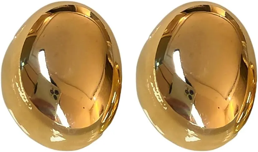 Chunky Gold Round Earrings for Women Lightweight Hypoallergenic Gold Statement Earrings Trendy Teardrop Earrings Vintage Geometric Earrings Dainty Jewelry Gifts